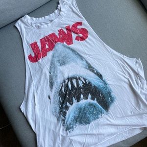 Jaws graphic tank top